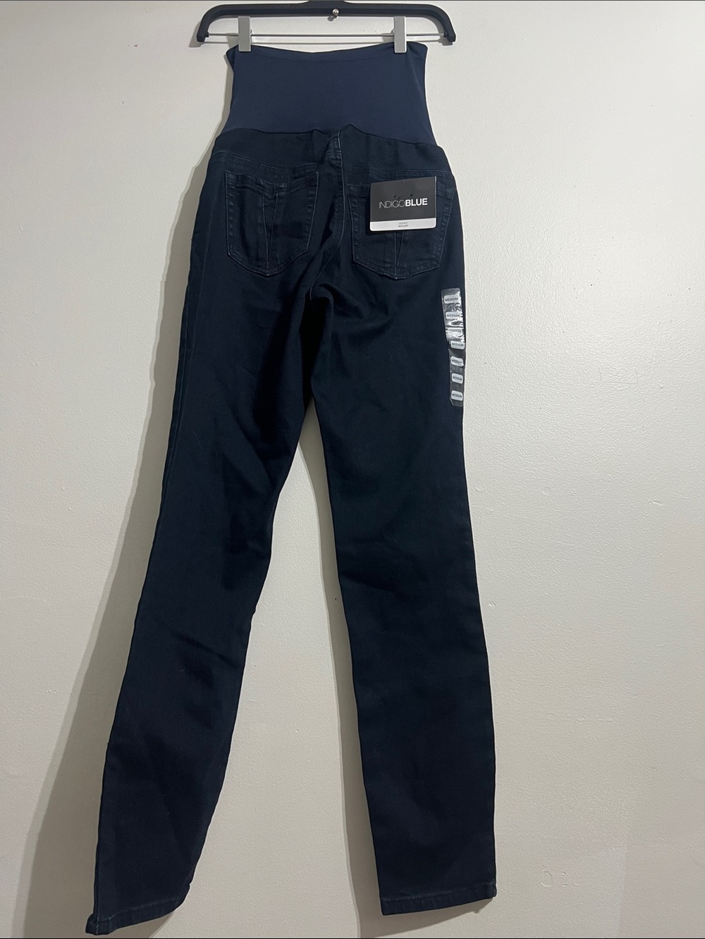 Indigo Blue Navy Maternity Jeans with Stretch Panel